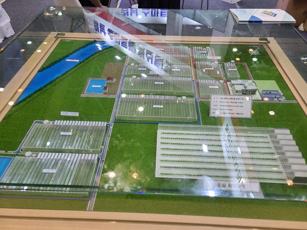 慶南スマートファーム革新バレーの全体像を示した模型の写真です